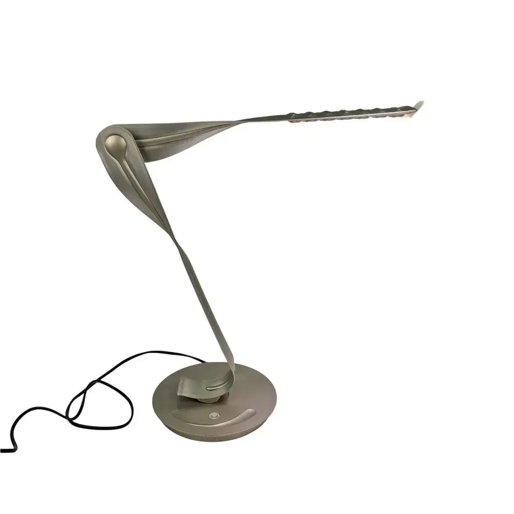 Herman Miller Leaf Personal LED Desk Lamp Silver Yves Behar Dimmable Table Light